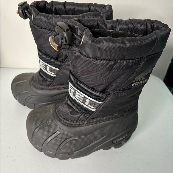 Black Sorel Snow Boots Toddler SZ 6 - Picture 3 of 8